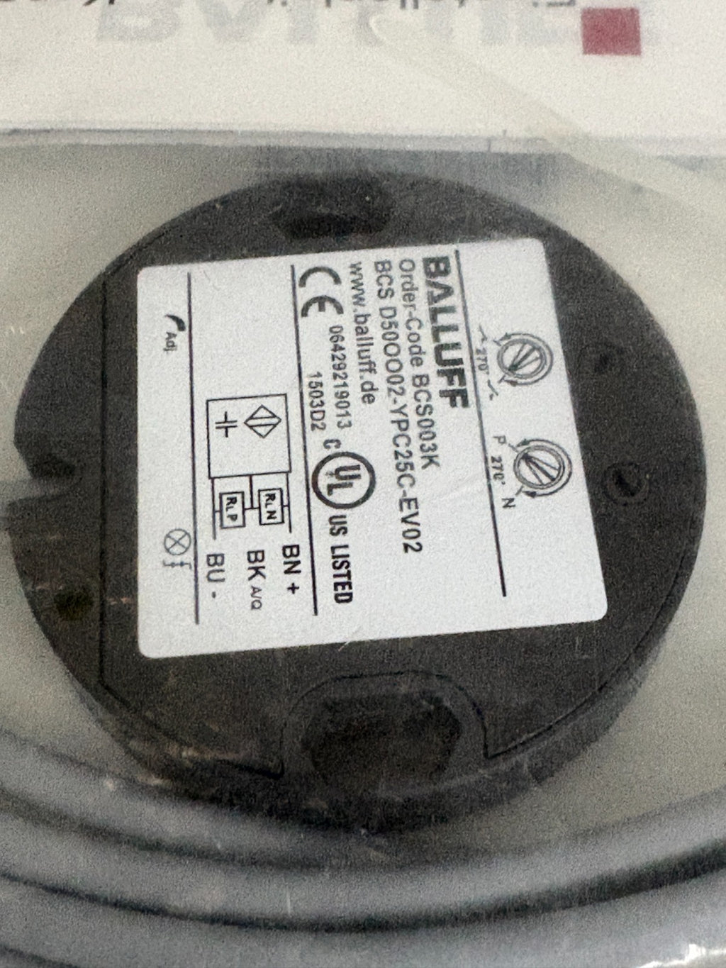 BALLUFF PHOTO SENSOR BCS003K BCS D50OO02-YPC25C-EV021