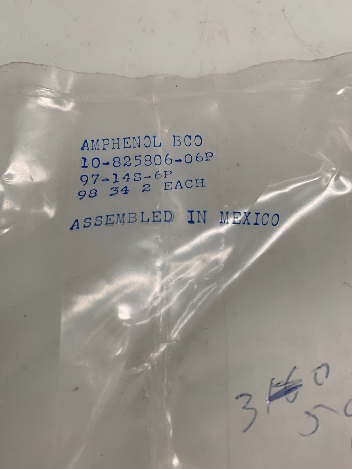 LOT OF 6 AMPHENOL AEROSPACE 97-14S-6P 10-825806-06P3