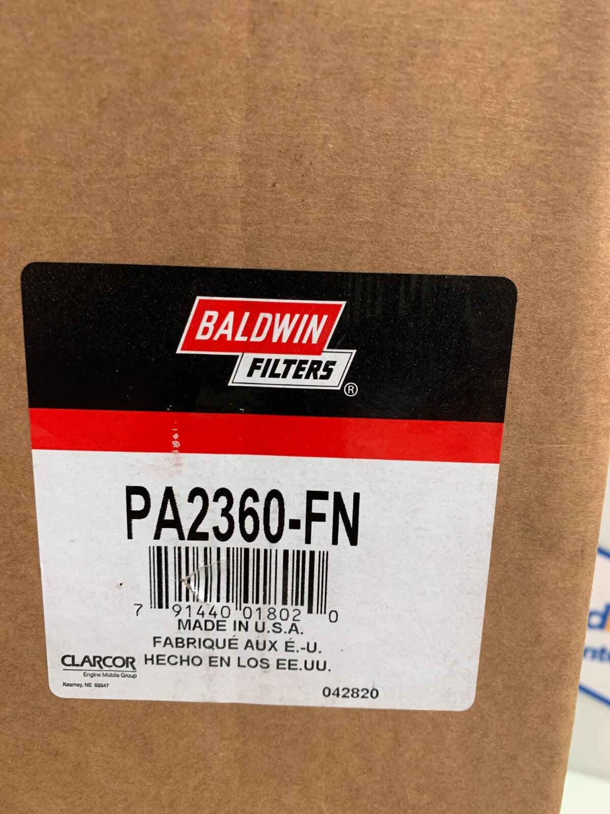 BALDWIN FILTERS   Air Filter   PAS2360-FN