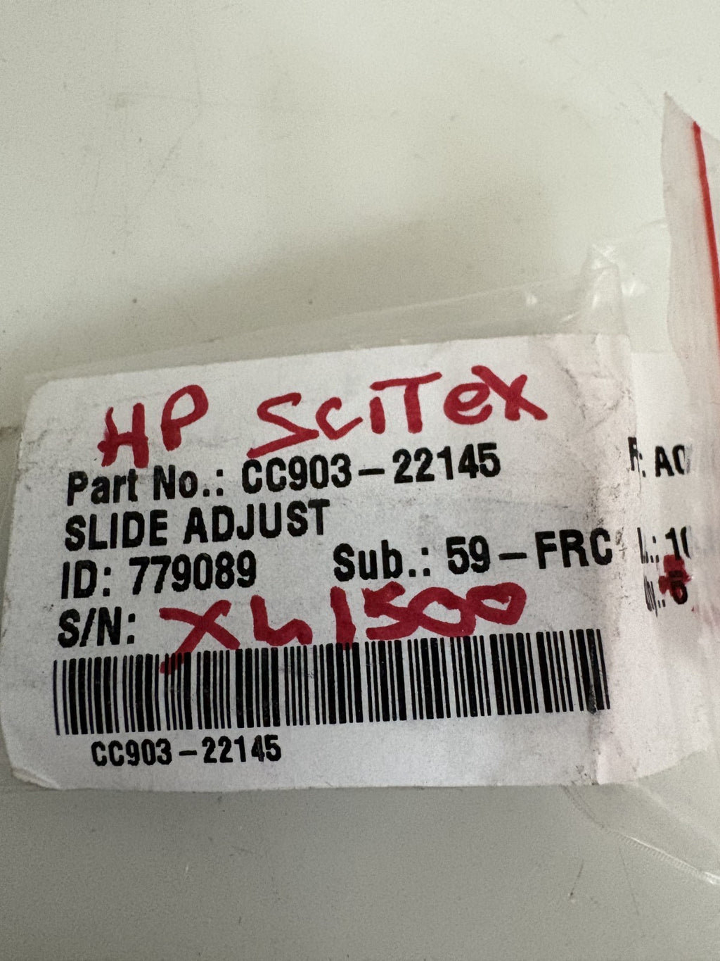 HP SCITEX XL1500 CC903-22145 SLIDE ADJUST