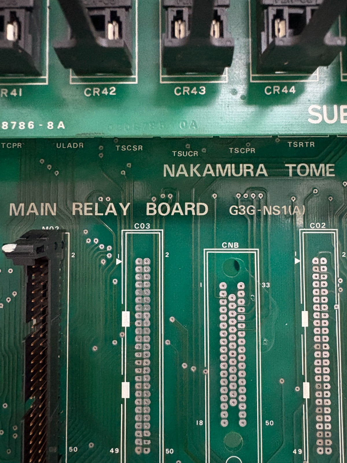 OMRON 0127070-7B NAKAMURA TOME MAIN RELAY BOARD G3G-NS1 (A)  W SUB RELAY BOARD