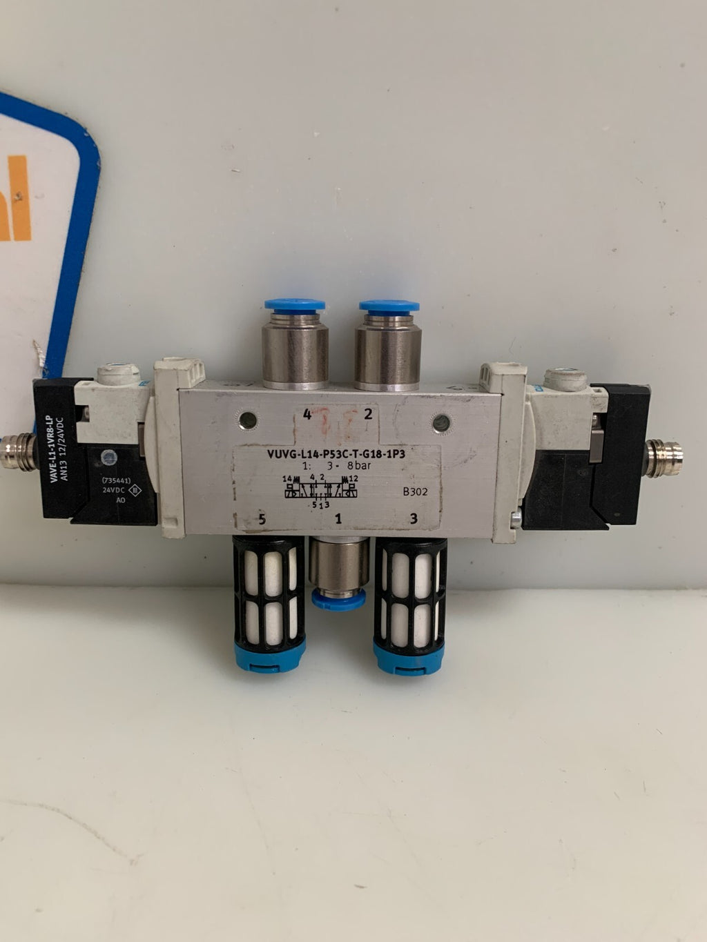 FESTO SOLENOID VALVE VUVG-L14-P53C-T-G18-1P3  W/2XWAVE-L1-1VP8-LP1