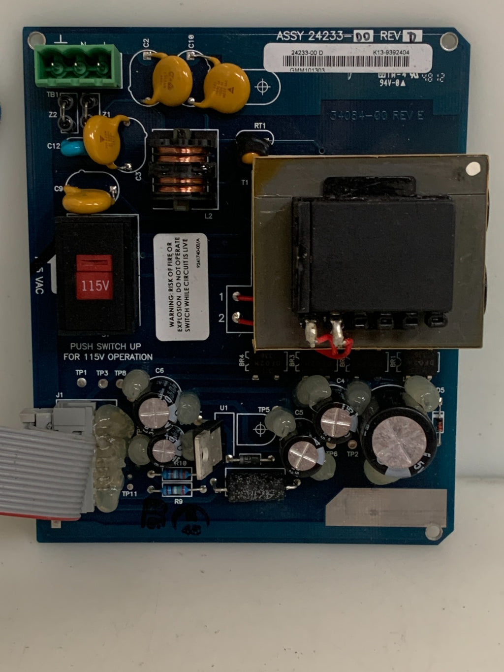 EMERSON ROSEMOUNT ANALYTICAL ASSY 24233-00 REV D POWER SUPPLY BOARD2