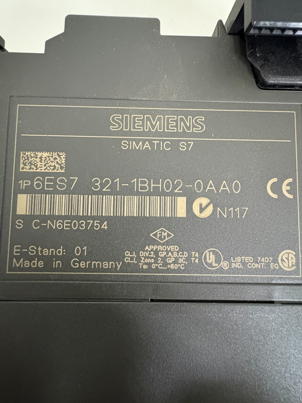 SIEMENS SIMATIC S7 SM321 MODULE 6ES7 321-1BH02-0AA0