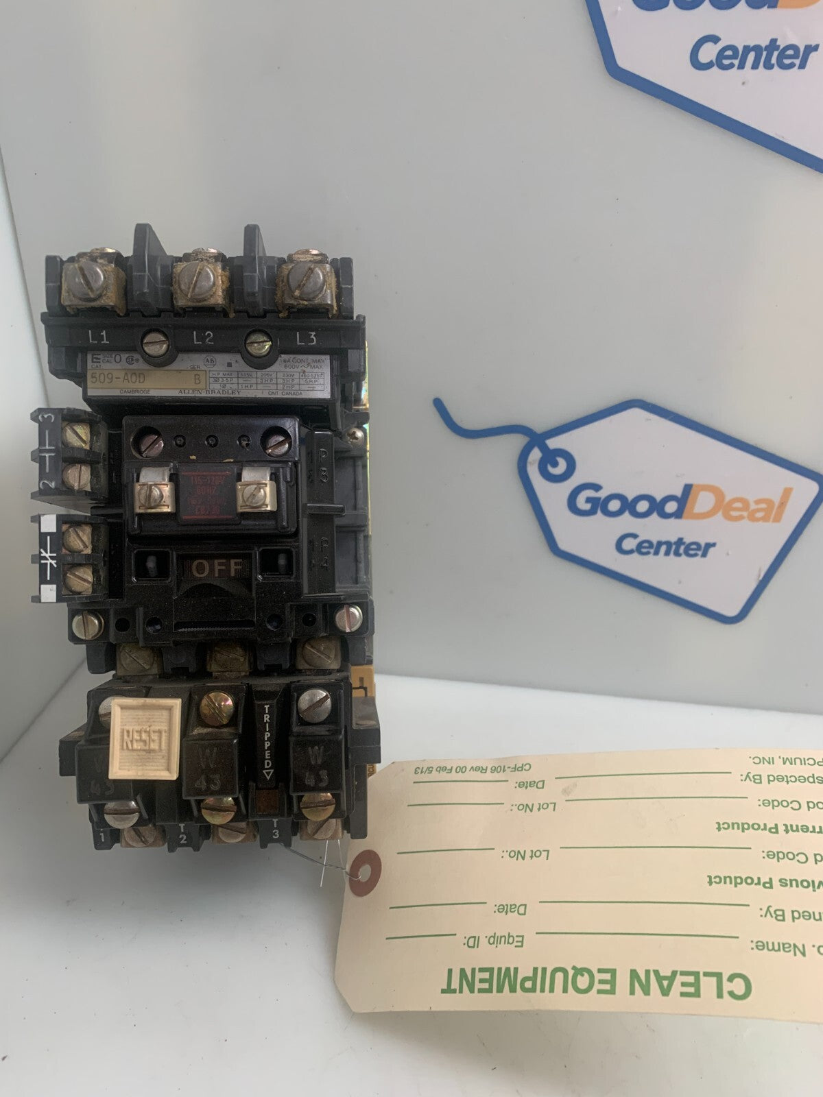 ALLEN BRADLEY SERIES B    Non-Reversing Starter    509-AOD0