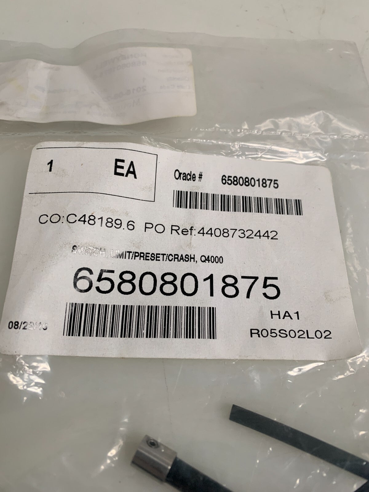 HONEYWELL PRESET /CRASH Q4000 LIMIT SWITCH 6580801875