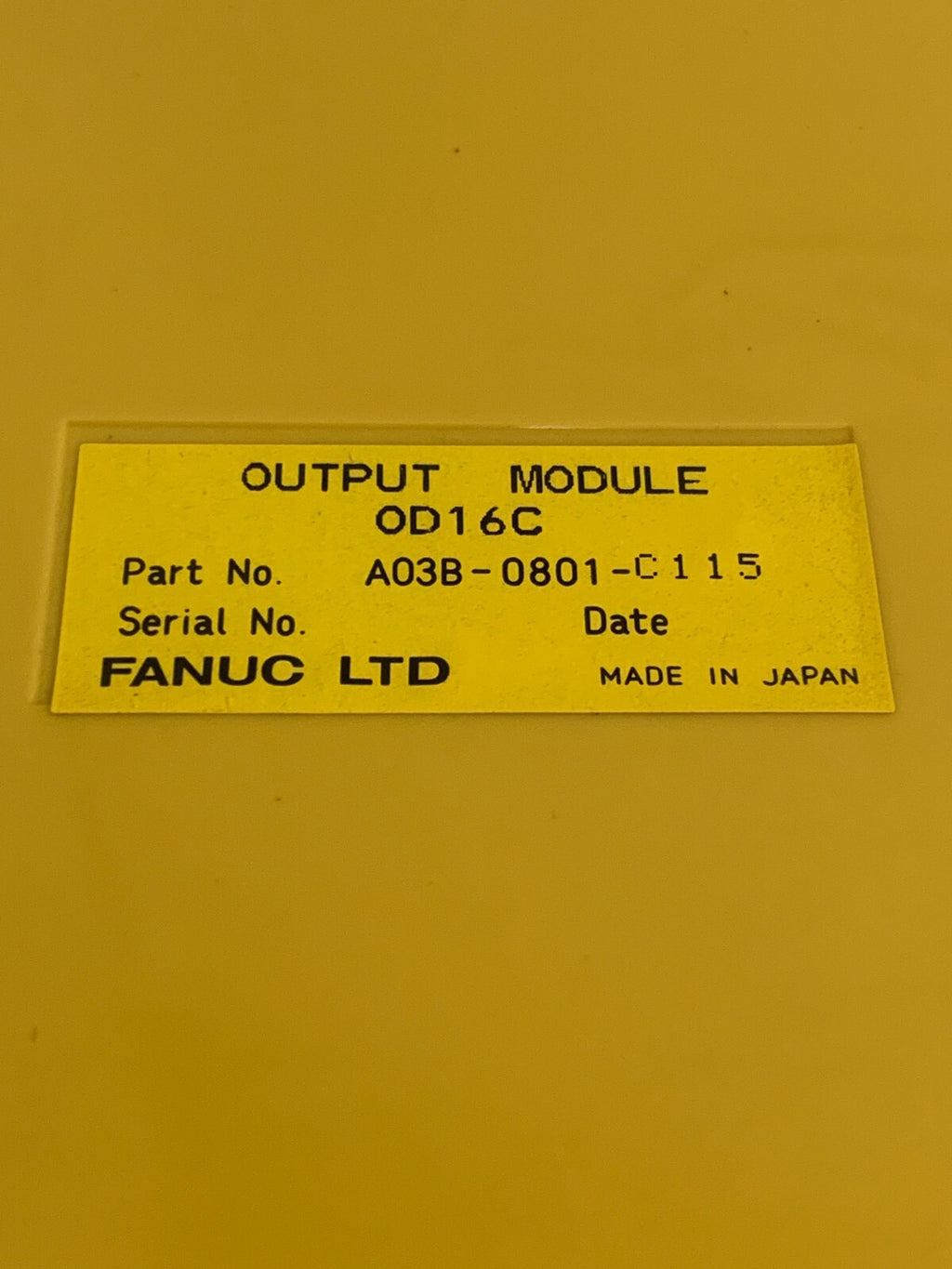 FANUC OUTPUT MODULE OD16C A03B-0801-C115