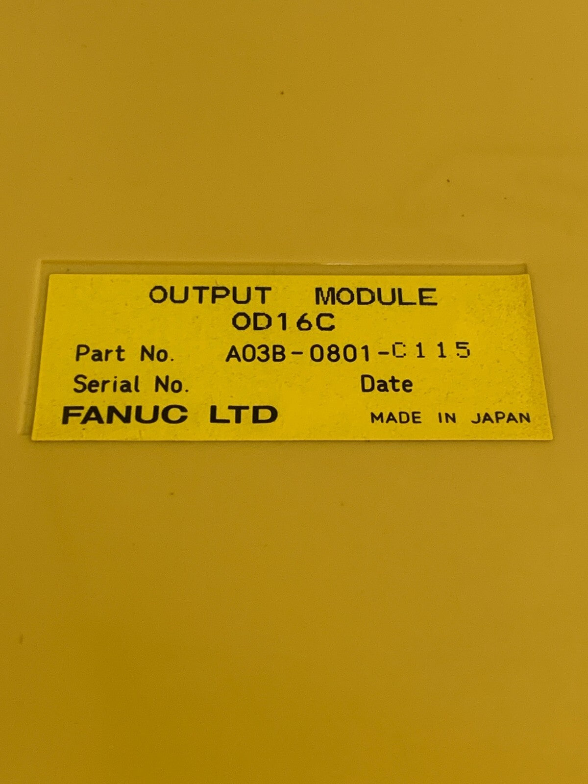 FANUC OUTPUT MODULE OD16C A03B-0801-C115