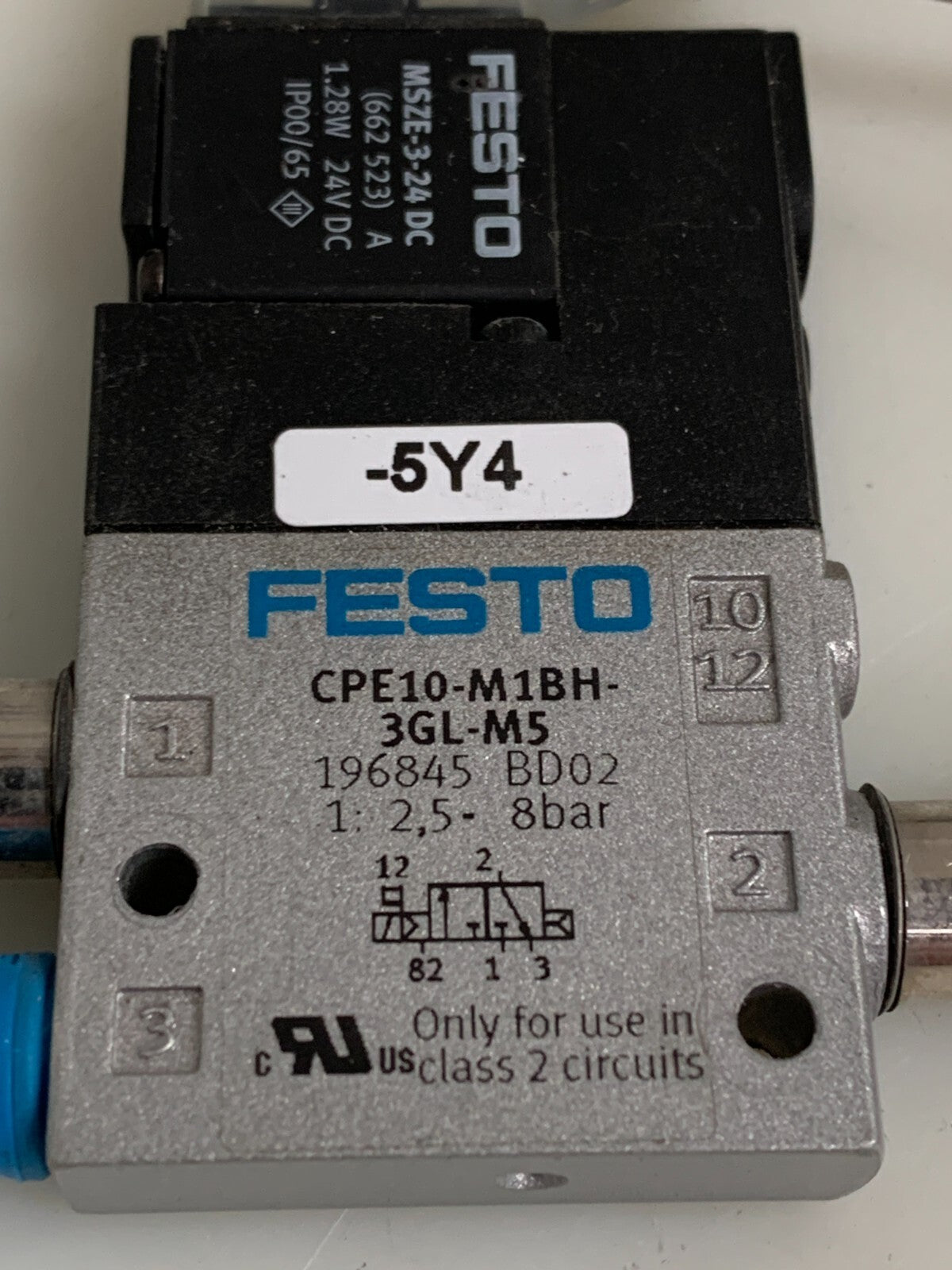 FESTO SOLENOID VALVE CPE10-M1BH- 3GL-M5 1968452