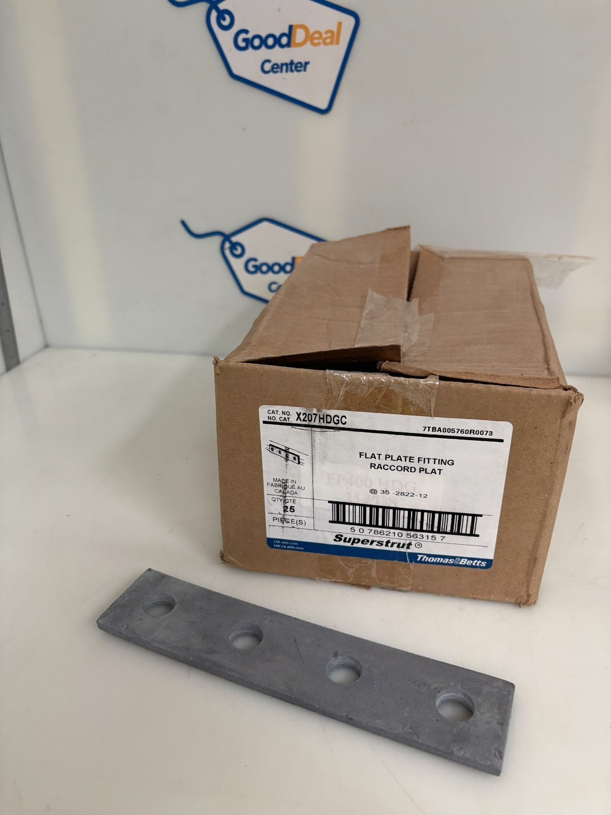 ABB THOMAS & BETTS SUPERSTRUT FLAT PLATE FITTING X207HDGC BOX OF 250
