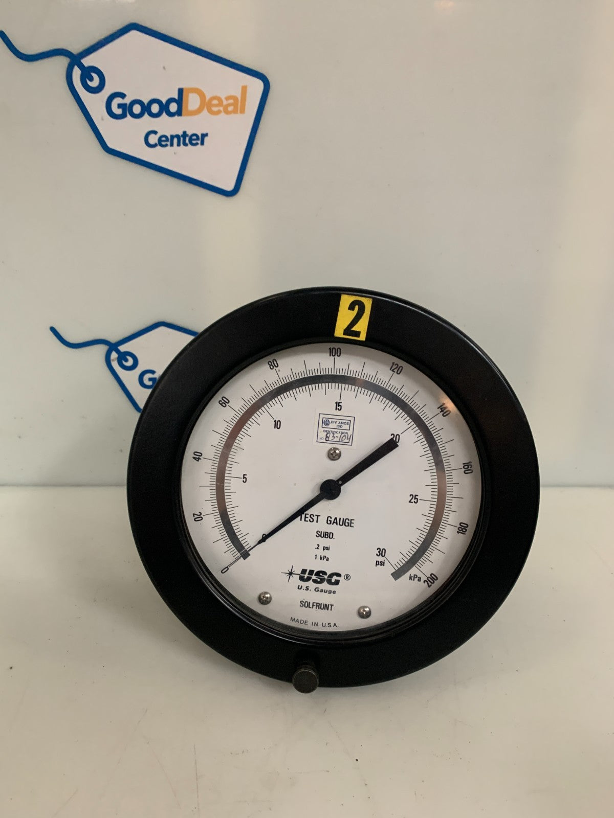 USG SOLFRUNT TEST GAUGE SUBD. 30 PSI 200 KPA
