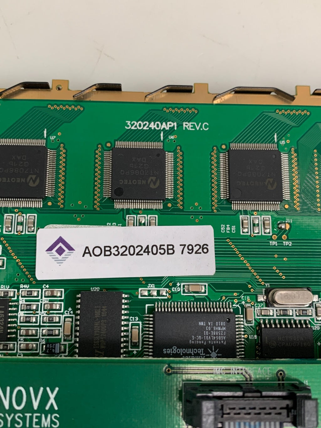 NOVX SYSTEMS   Digital Screen Panel   10200098-00  Rev 3