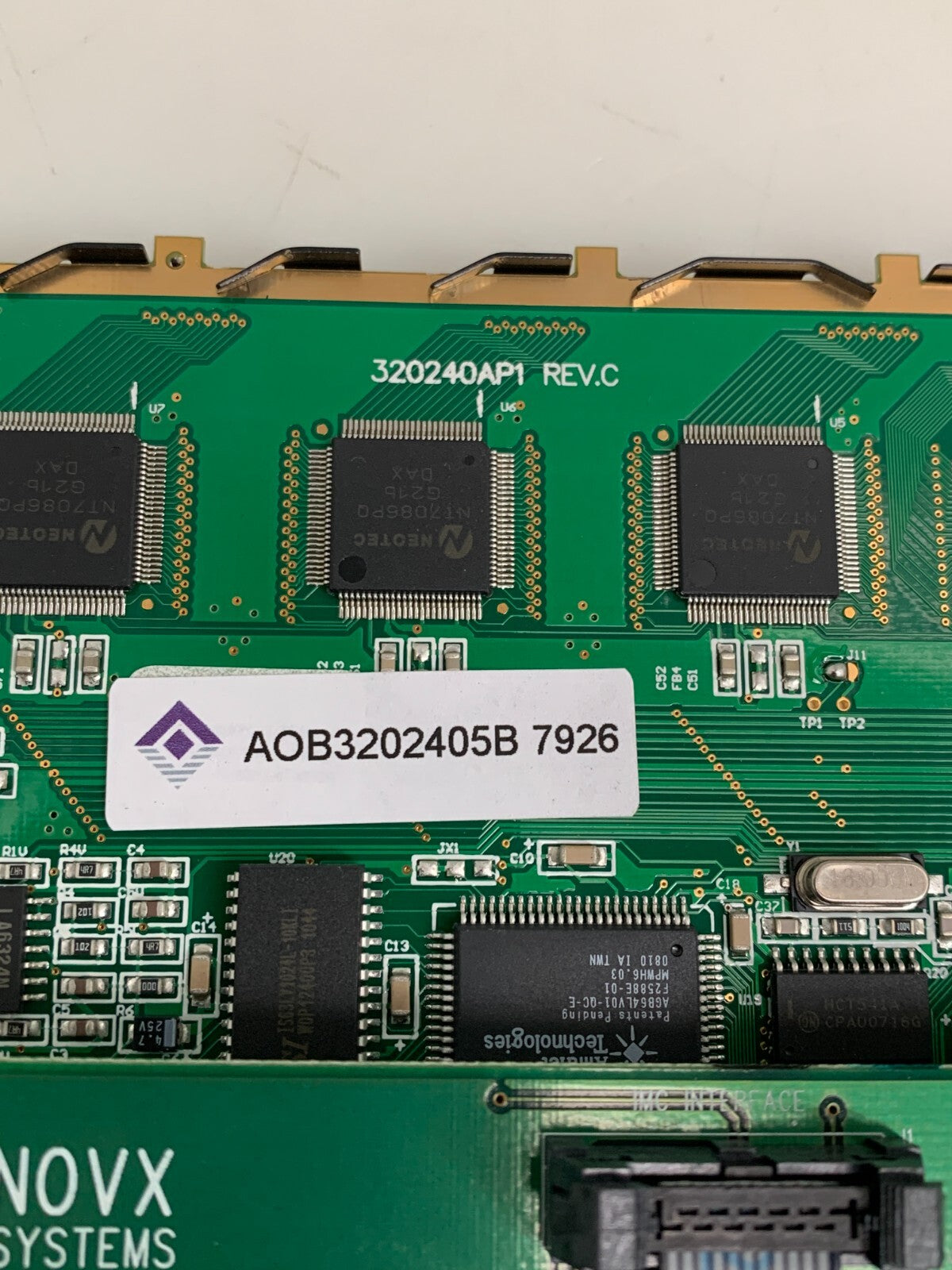 NOVX SYSTEMS   Digital Screen Panel   10200098-00  Rev 3