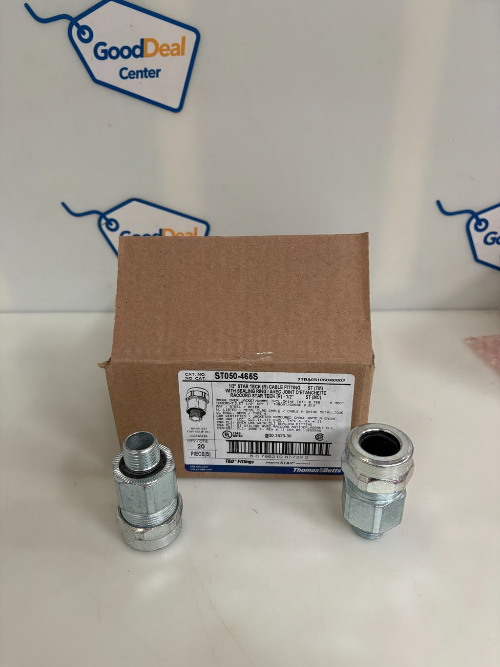 ABB THOMAS & BETTS 1/2 STARTECK CABLE FITTING W/SEALING RING ST045-465S0