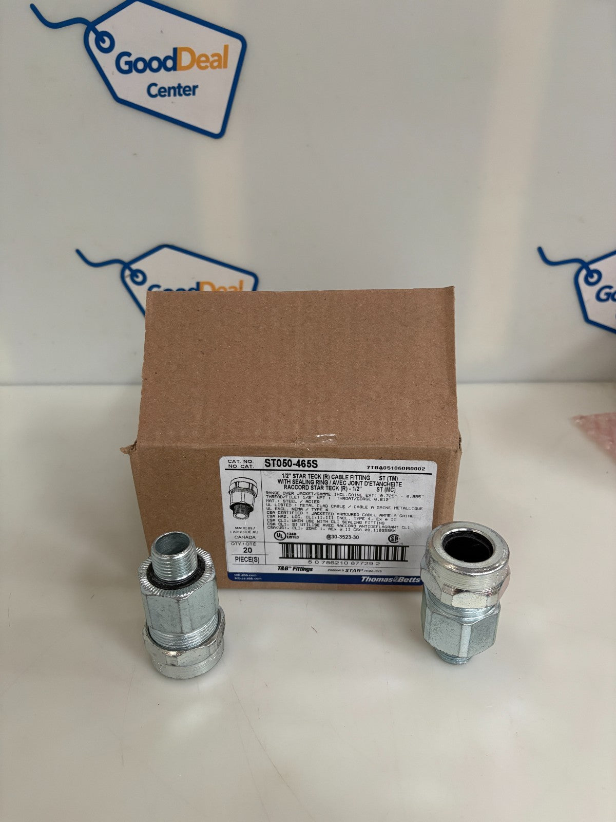 ABB THOMAS & BETTS 1/2 STARTECK CABLE FITTING W/SEALING RING ST045-465S0