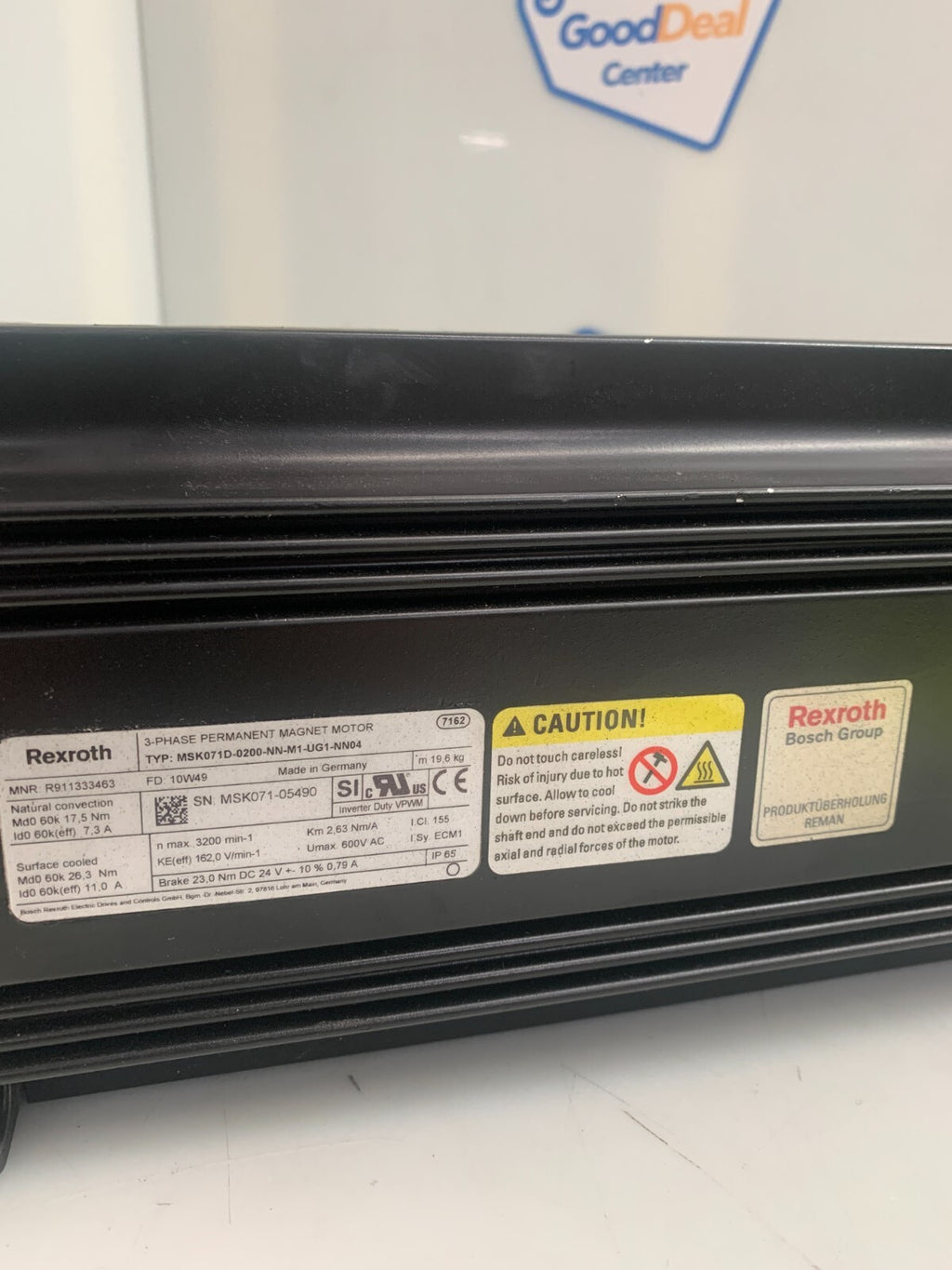 REXROTH 3-PHASE PERMANENT MAGNETIC MOTOR MSK071D-0200-NN-M1-UG1-NN043