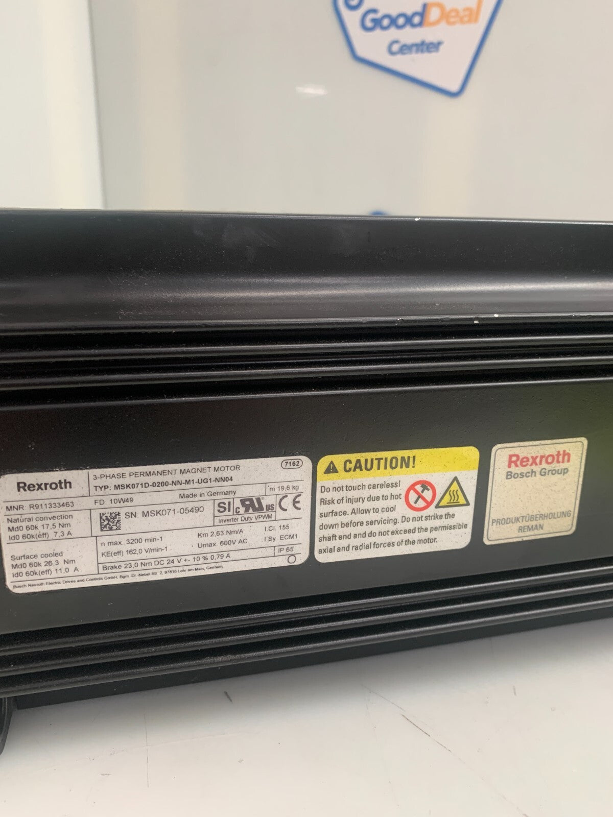 REXROTH 3-PHASE PERMANENT MAGNETIC MOTOR MSK071D-0200-NN-M1-UG1-NN043