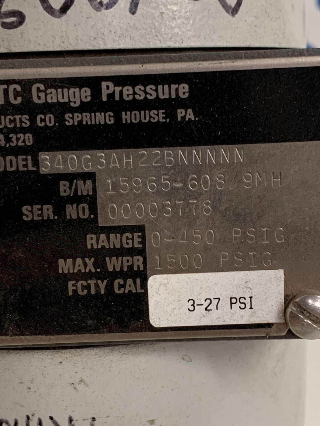 MOORE MYCRO PRESSURE GAUGE 340G3AH22BNNNNN