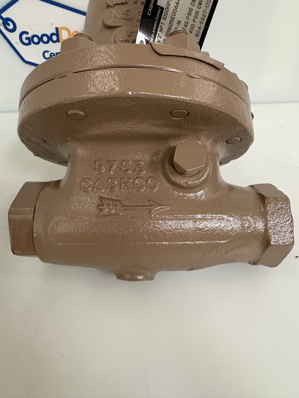 CASHCO 1321 1/2" VALVE MODEL 1/2" NPT 1000HP/CS/CS/S2/G2