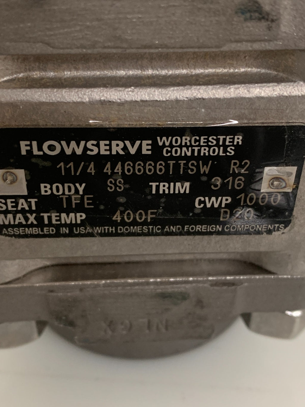 FLOWSERVE 1 1/4 BALL VALVE WORCESTER A 351 CF8M HCPC 1  1/4 446666TTSW R23