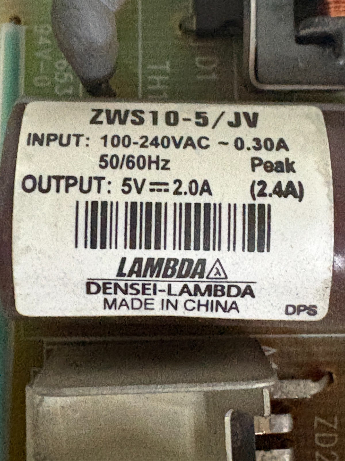 COSEL POWER SUPPLY LAMBDA ZWS10-5/JV