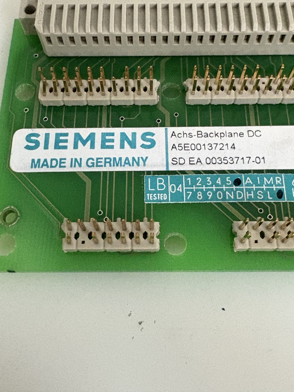 SIEMENS BACK PLANE CIRCUIT BOARD 00353717-01