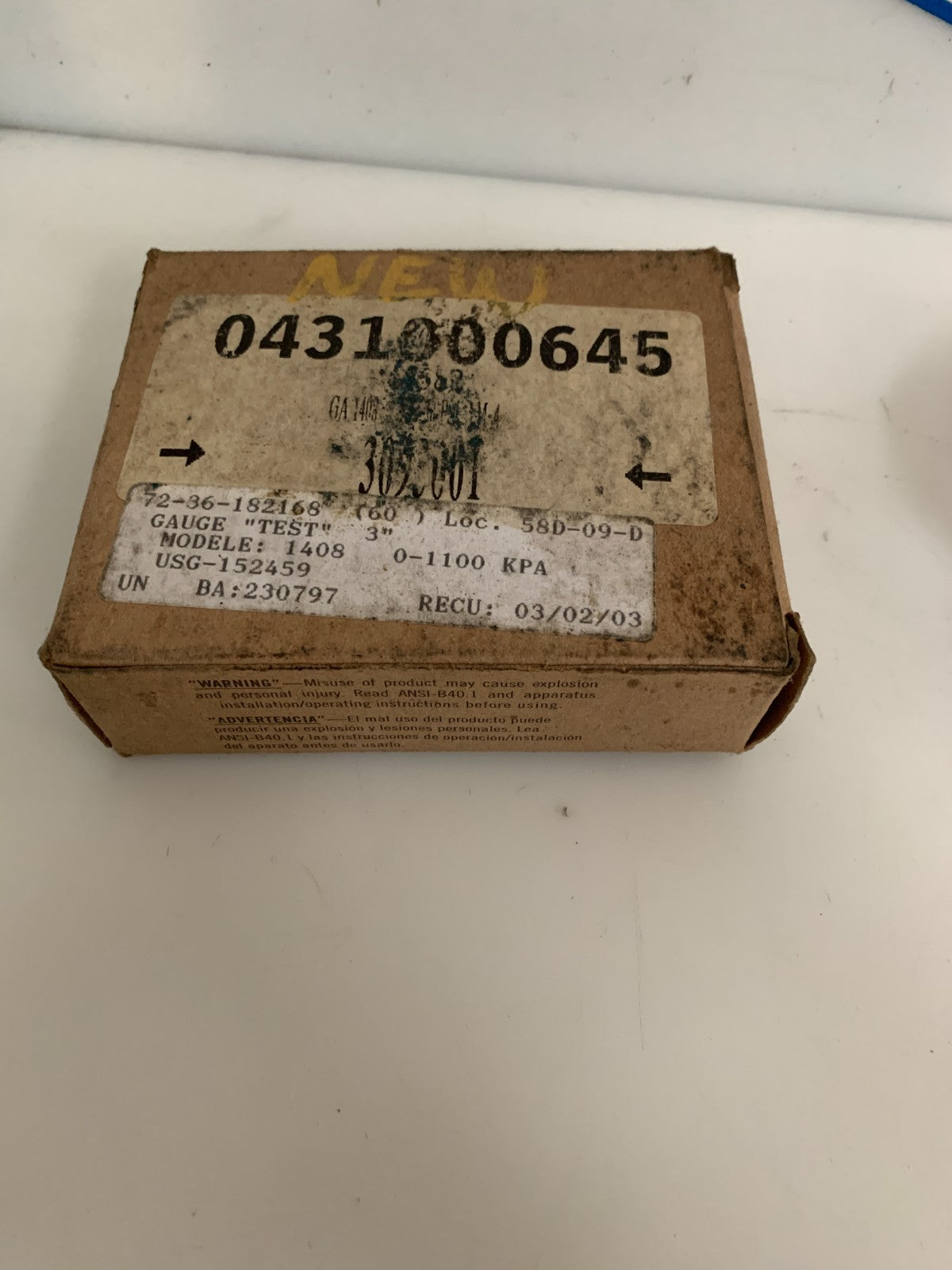 AMETEK 0-200 PSI S STEEL PRESSURE GAUGE #1408