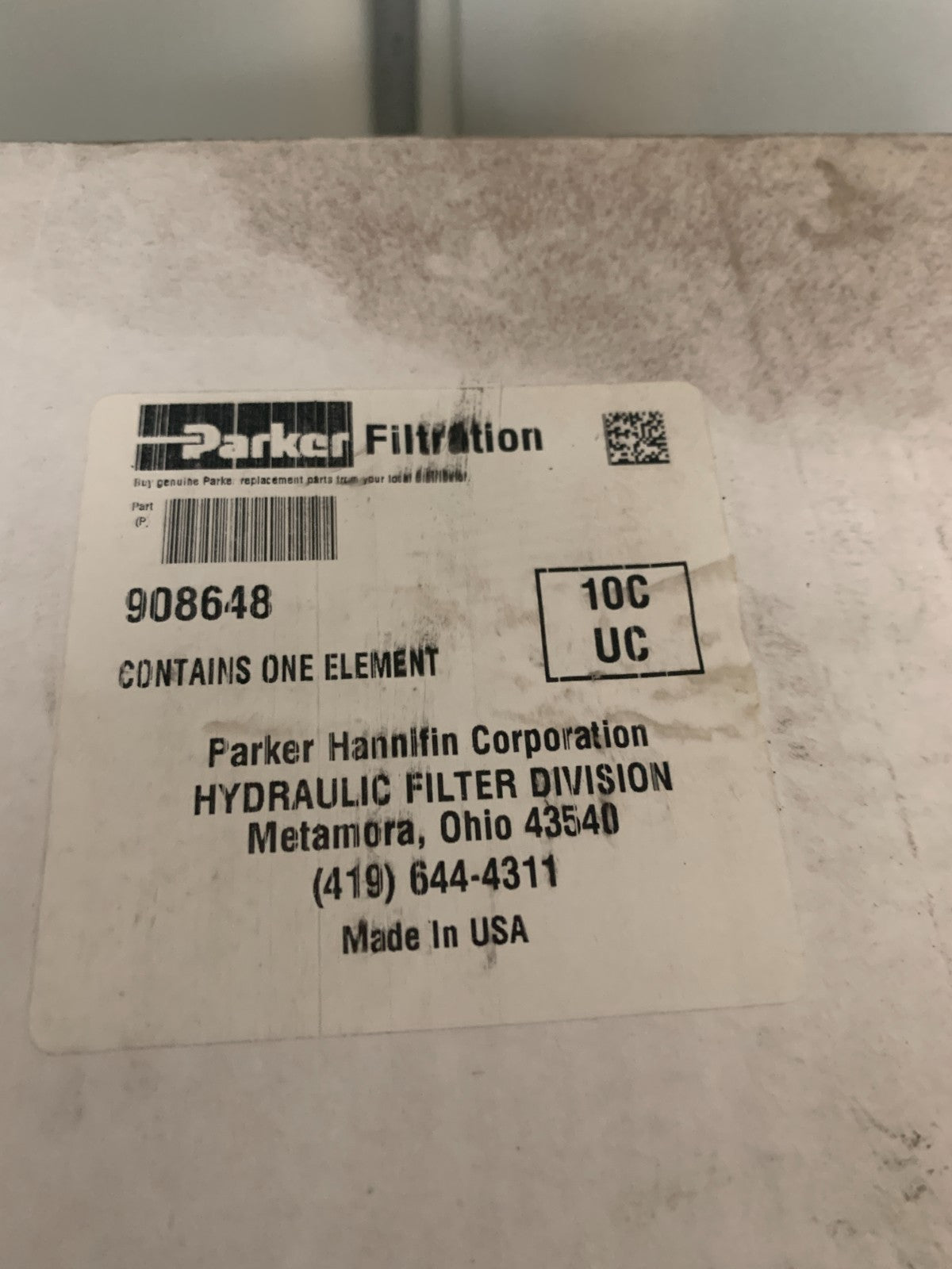 PARKER HYDRAULIC FILTER #9086483