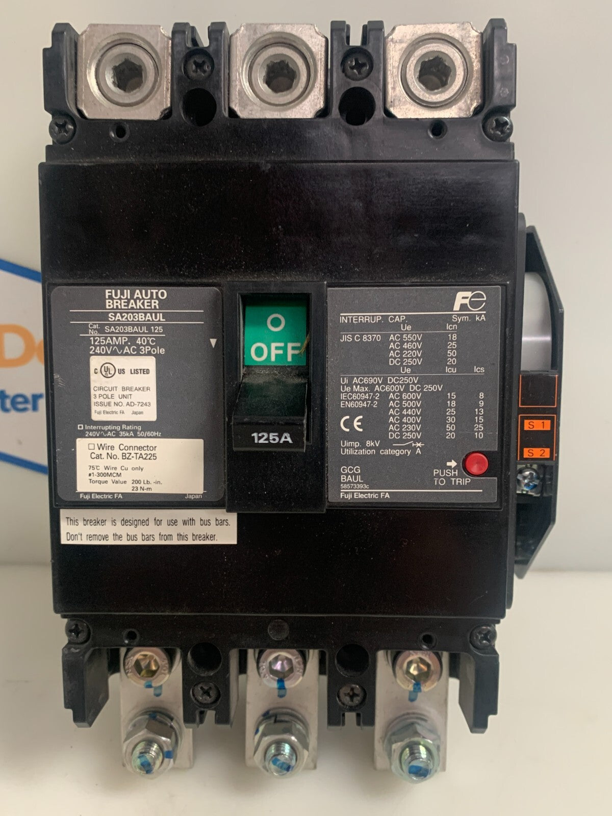 FUJI AUTO BREAKER 125 AMP SA203BAUL