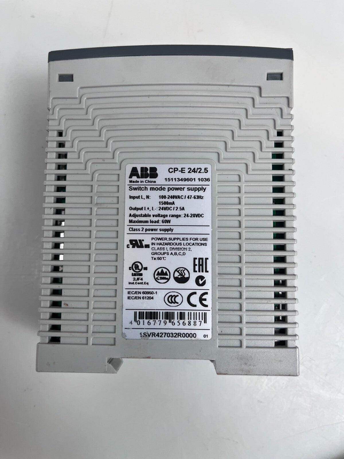 ABB CP-E 24/2.5 DC Switch Mode power Supply 1SVR427032R00001