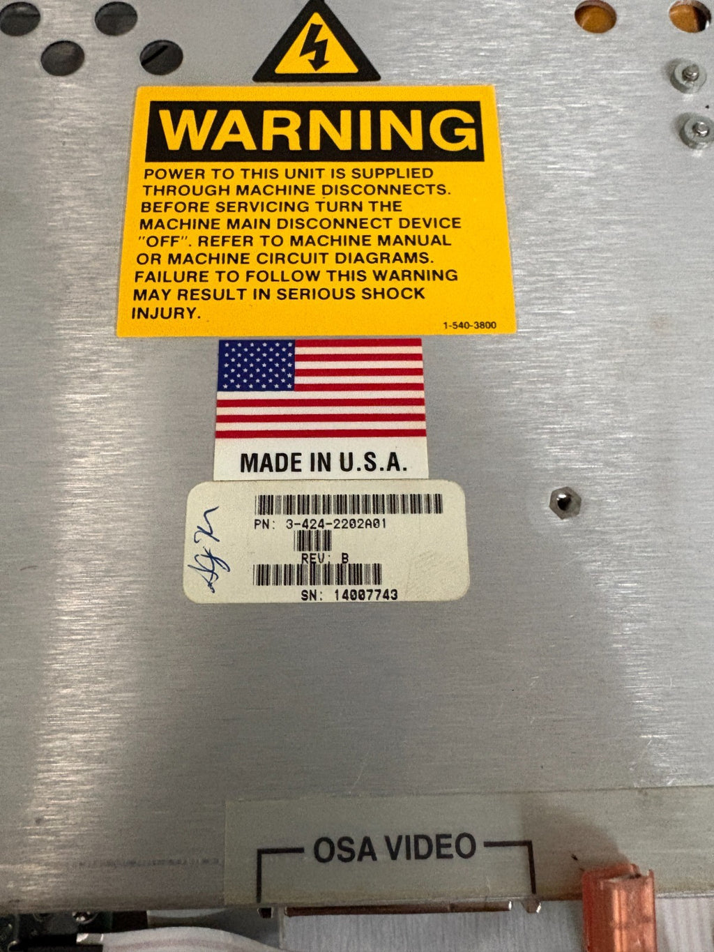 CINCINNATI MILACRON ACRAMATIC 2100 CONTROL PANEL 3-525-0998A