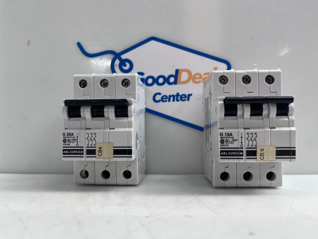ABL SURSUM  3 Pole Circuit Breaker (Mix lot of 2)  G20A + G15A0