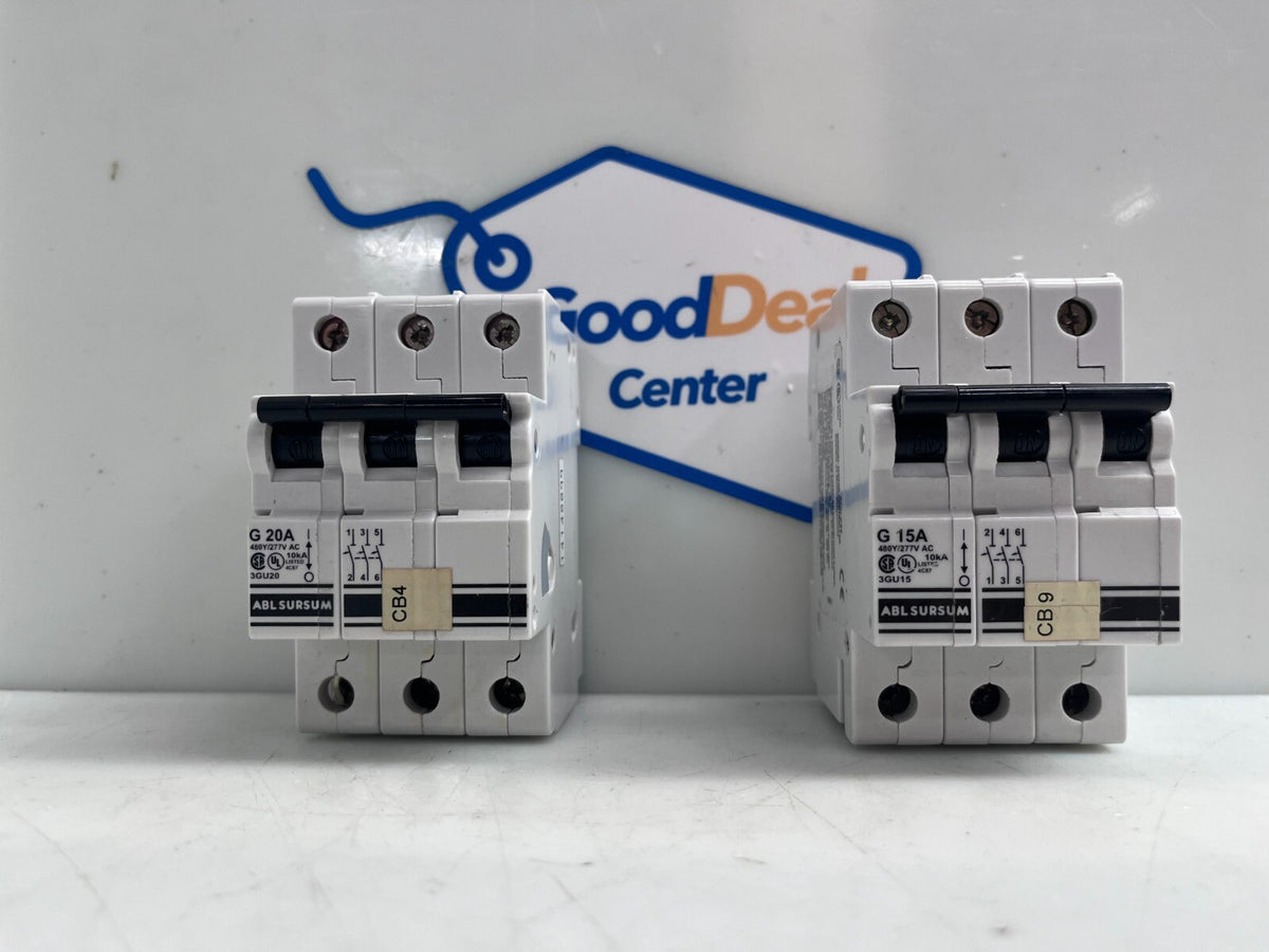 ABL SURSUM  3 Pole Circuit Breaker (Mix lot of 2)  G20A + G15A0