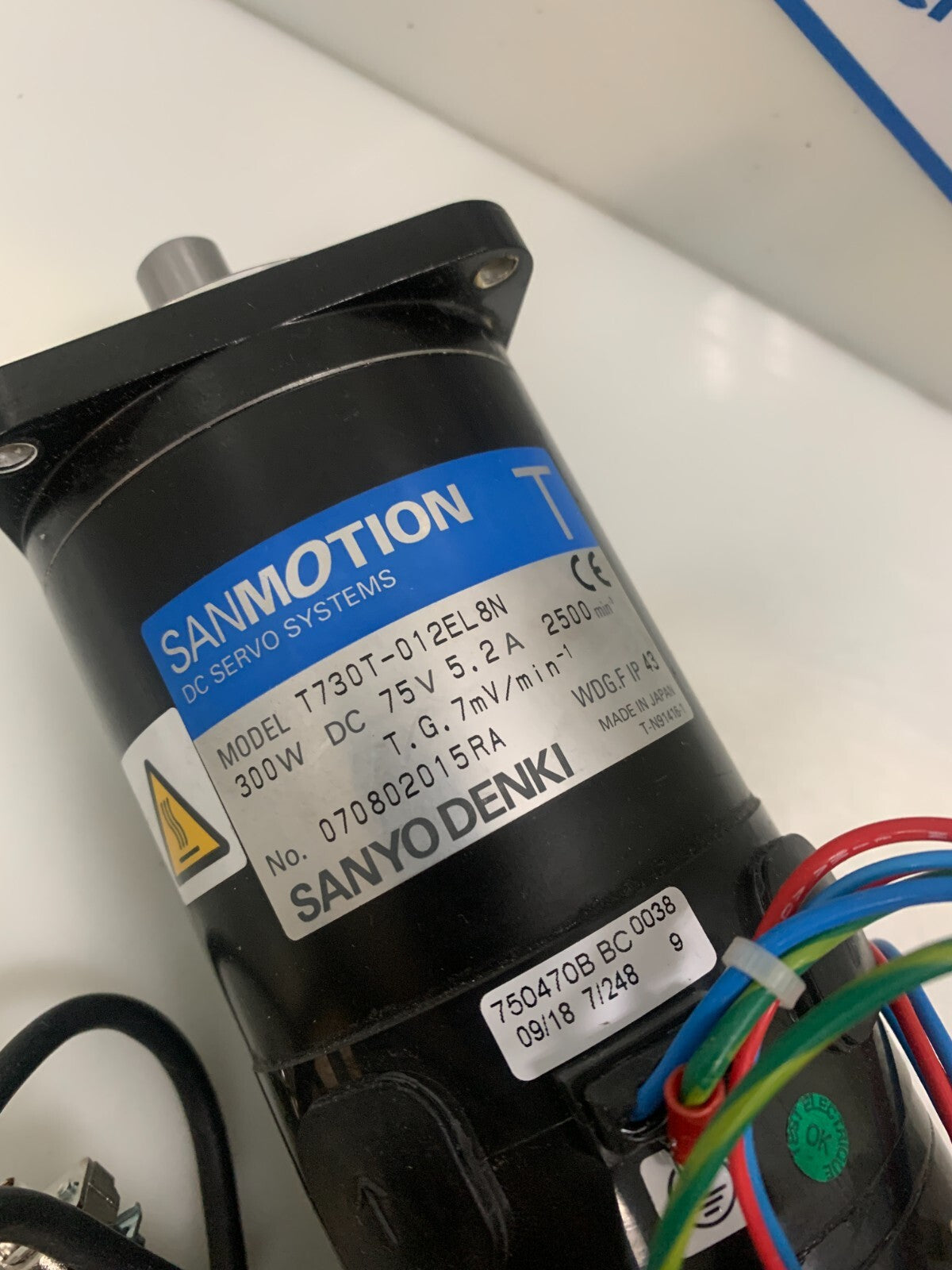 SANYO DENKI T730T-012EL8N 300W DC 75V Servo Motor