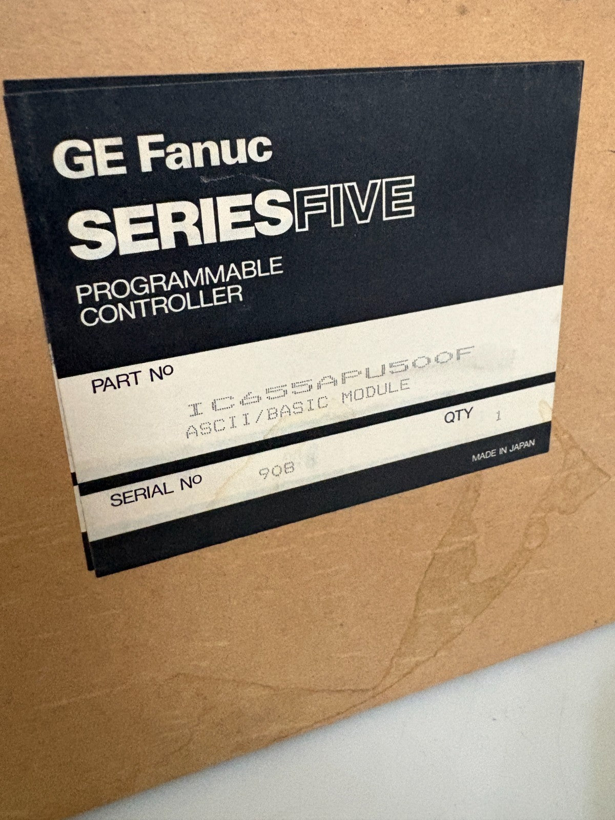 GE FANUC ASCII/BASIC MODULE IC655APU500F5