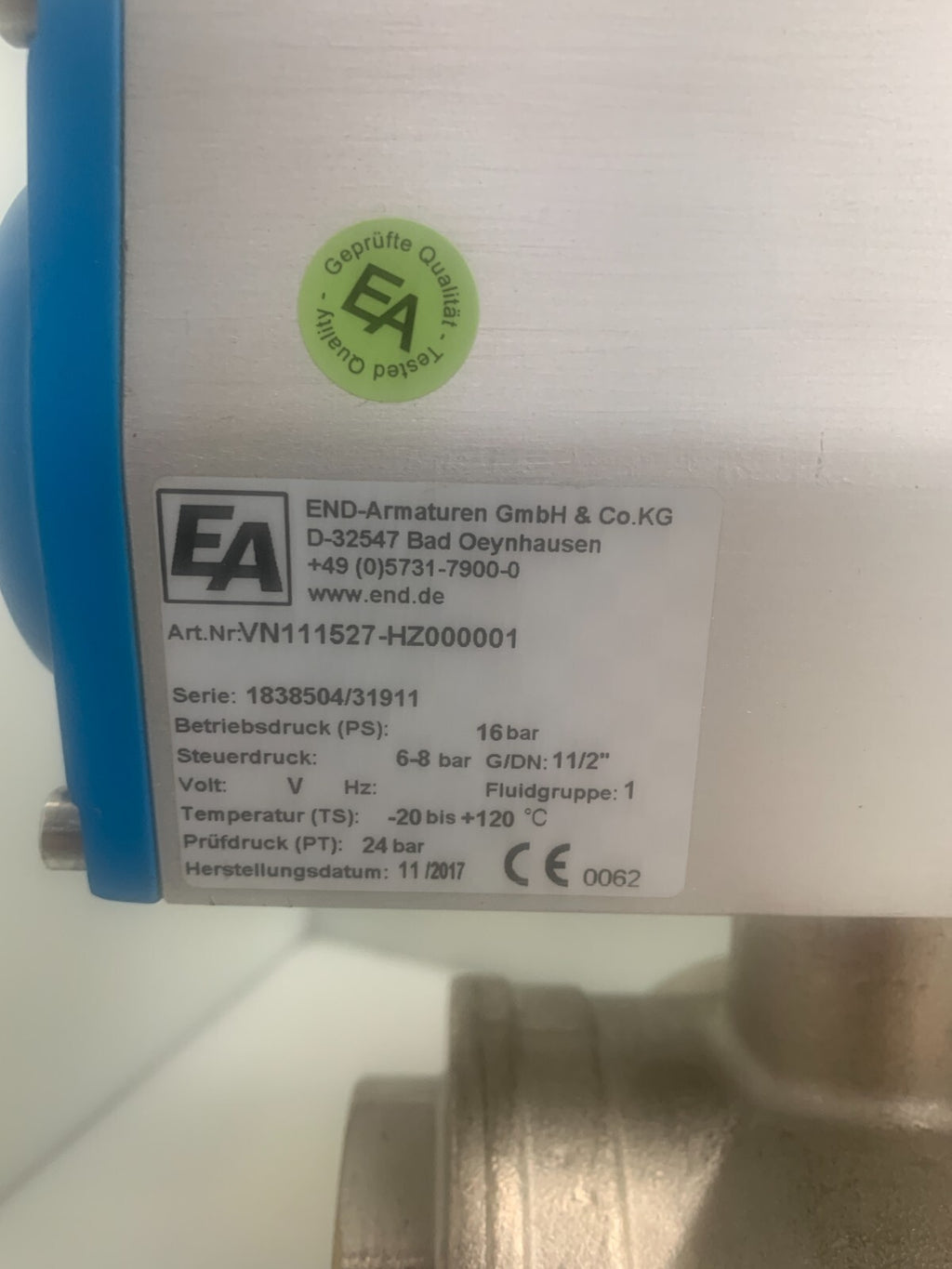 END-ARMATUREN  VN111527-HZ000001  Flow Meter & Valve