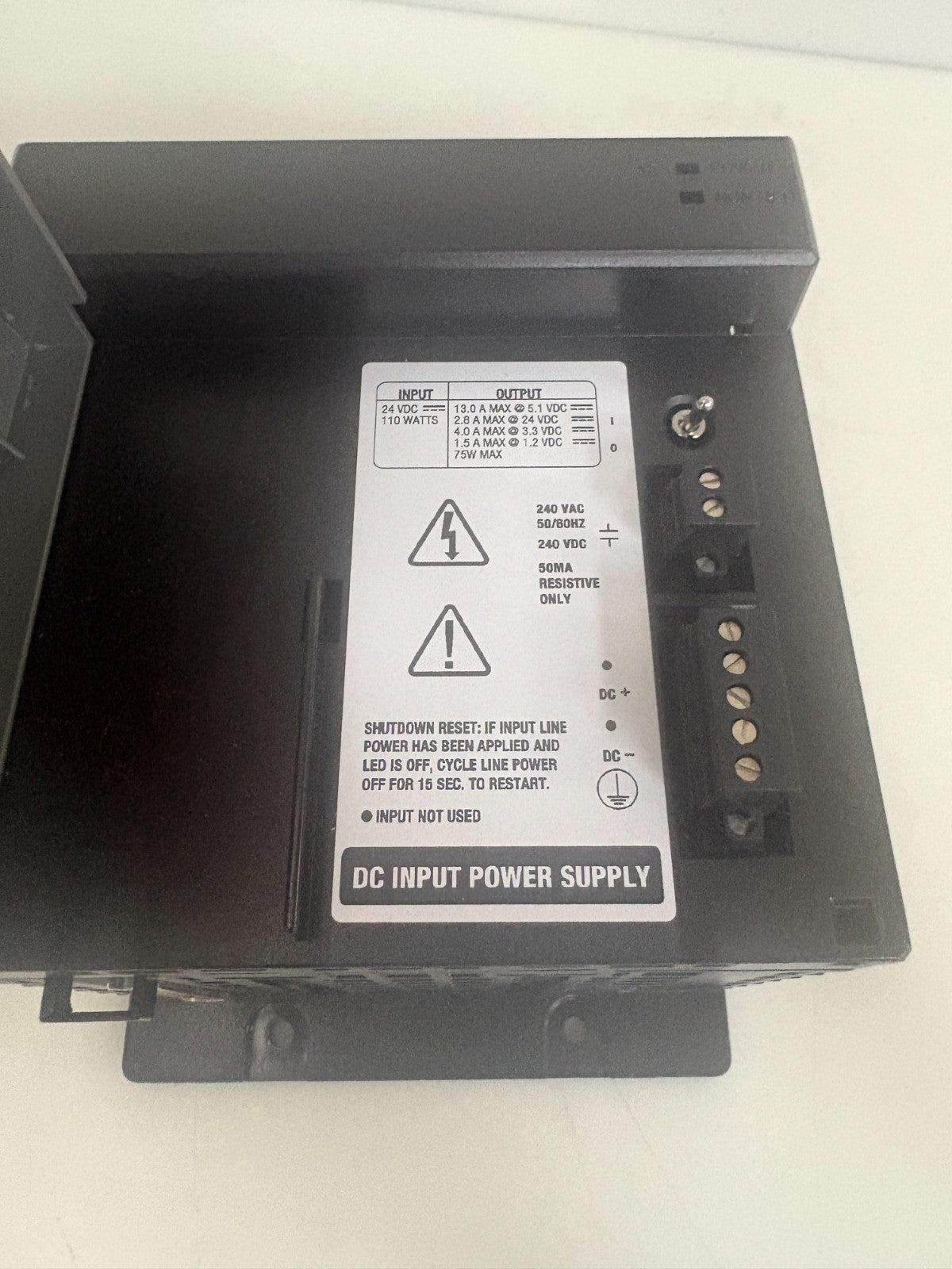 HONEYWELL REDUNDANT 24VDC POWER SUPPLY TC-RPDXX1-RP PN-453512