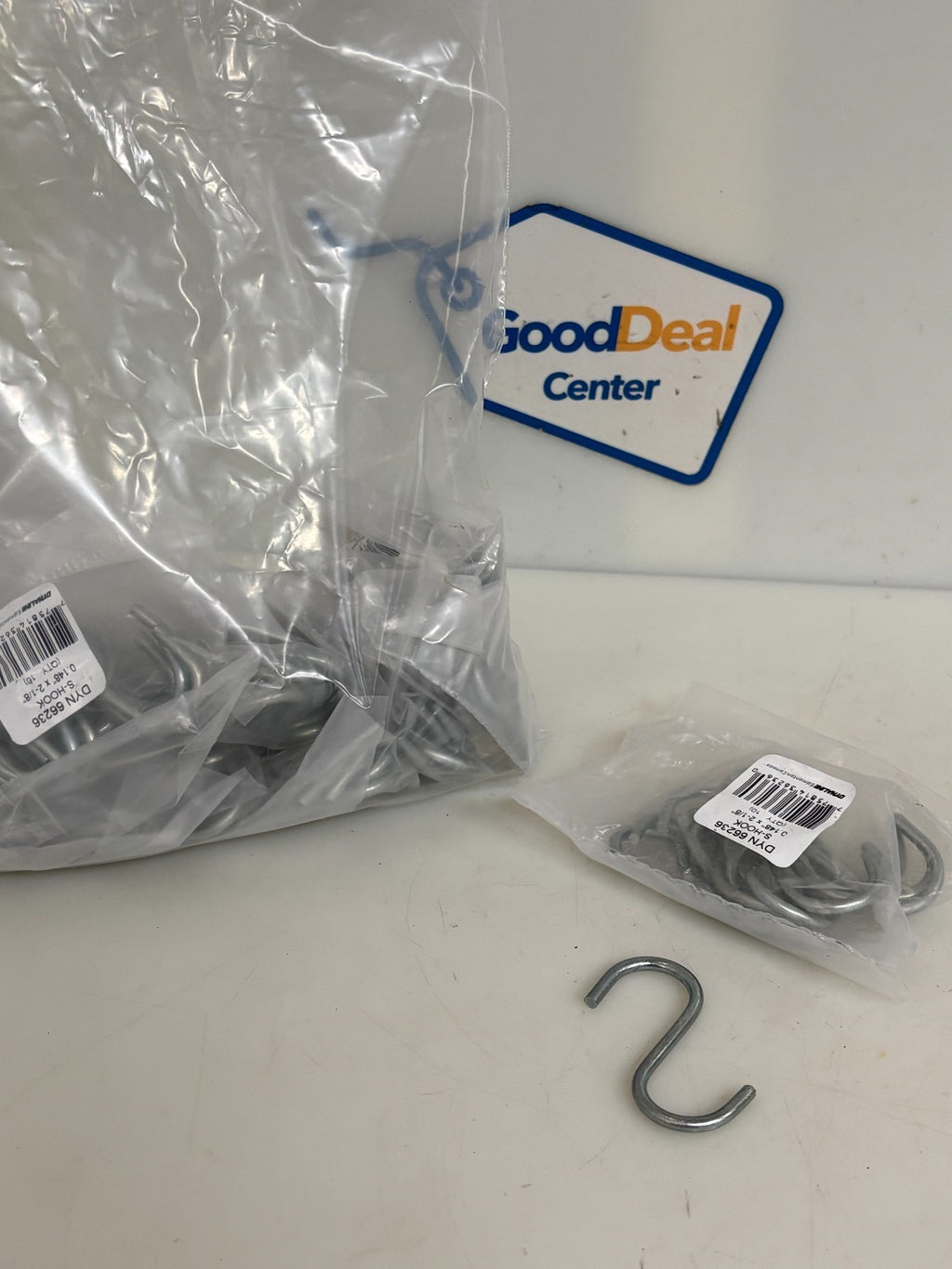 DYNALINE S-HOOK 2 1/8" LOT OF 12 BAGS OF 100
