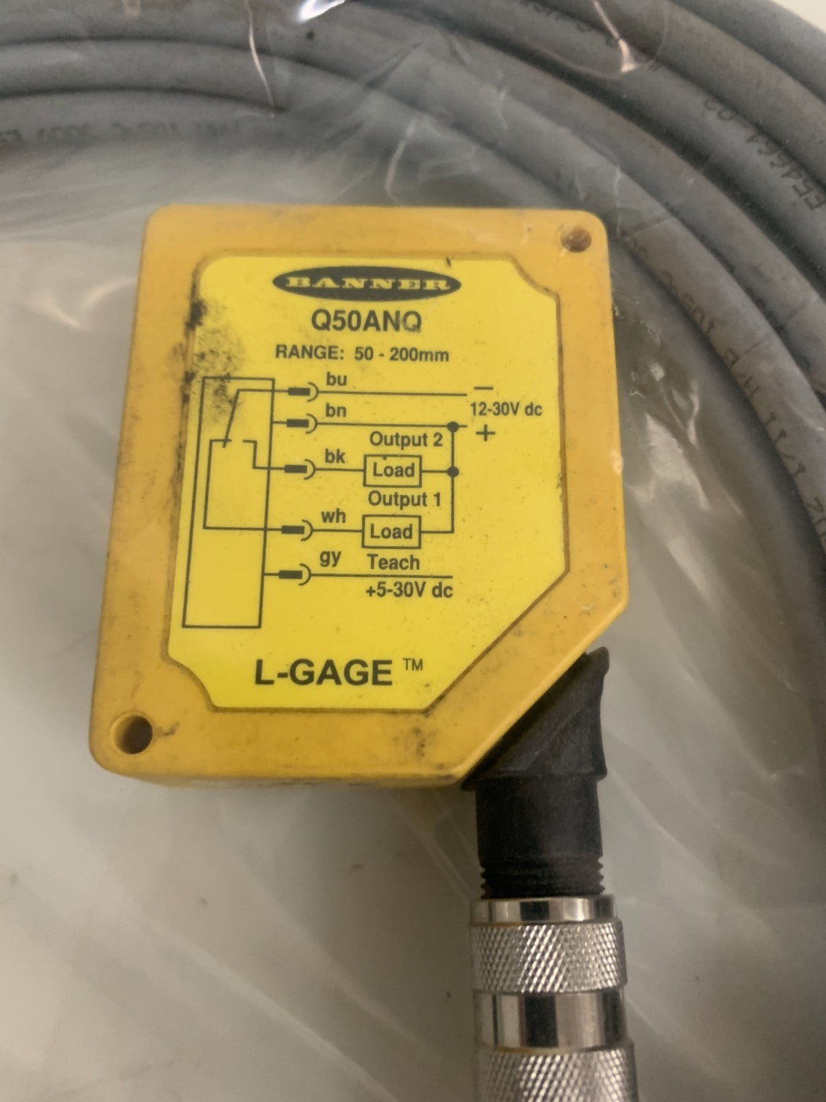 BANNER LED BASE DISCRETE SENSOR Q50ANQ W/CABLE