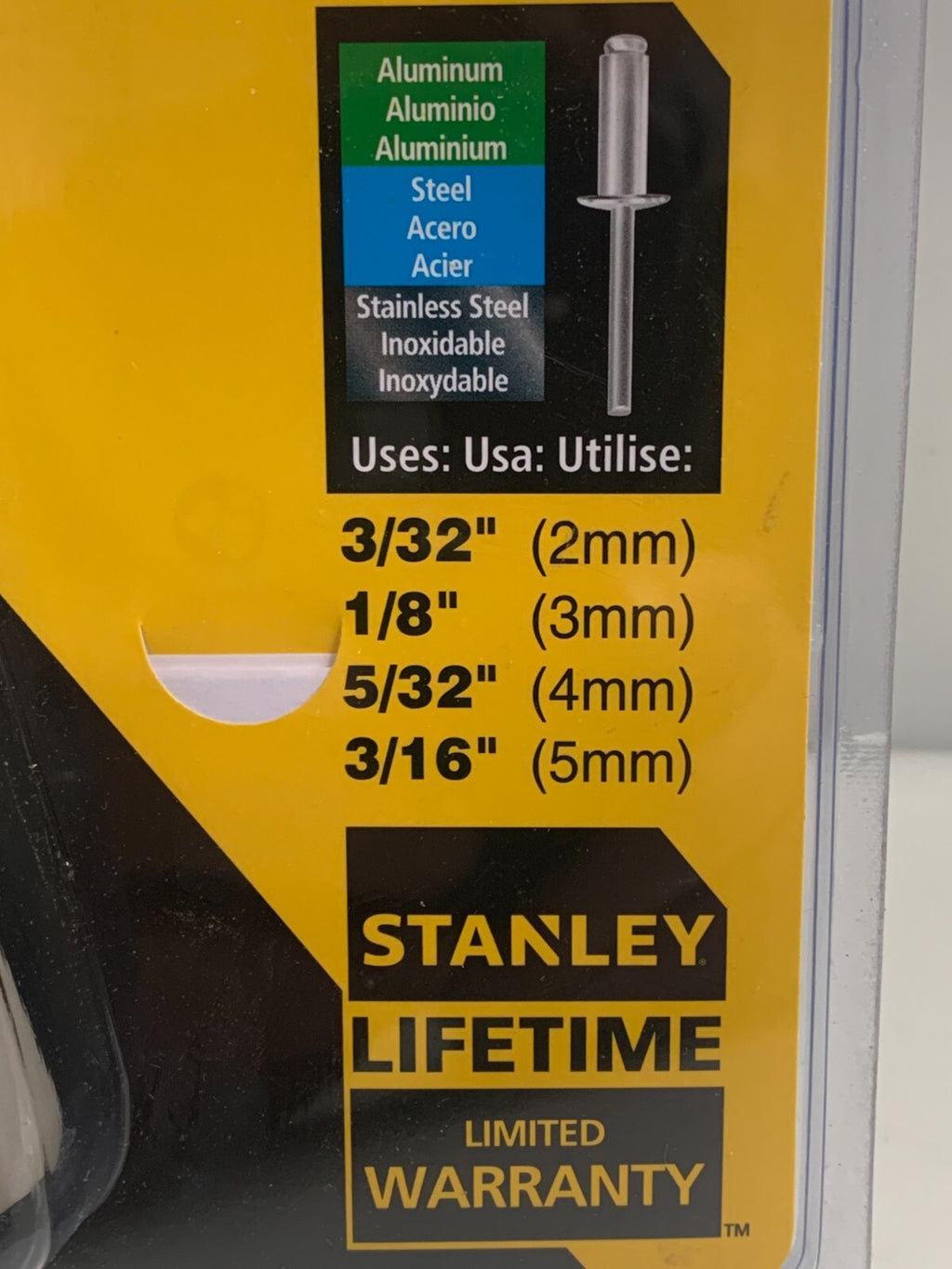 STANLEY HEAVY DUTY RIVETER MR100CG NEW IN CASE