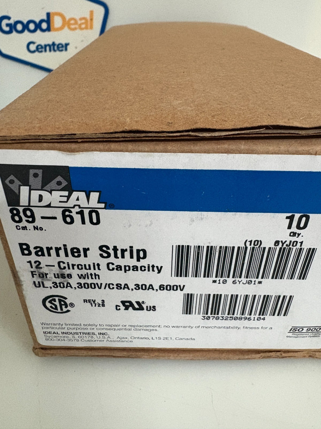 IDEAL CLEAR BARRIER TERMINAL STRIP 12 POLE #89-610 10 PER BOX2