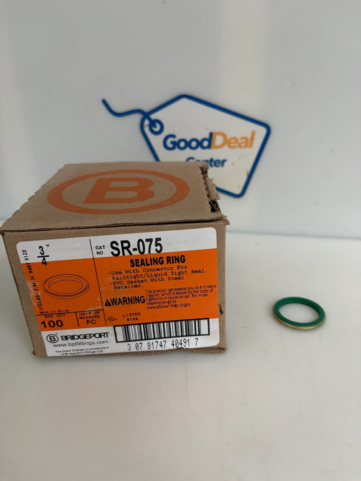 BRIDGEPORT 3/4 " SEALING RING #SR-075 100 PER BOX0
