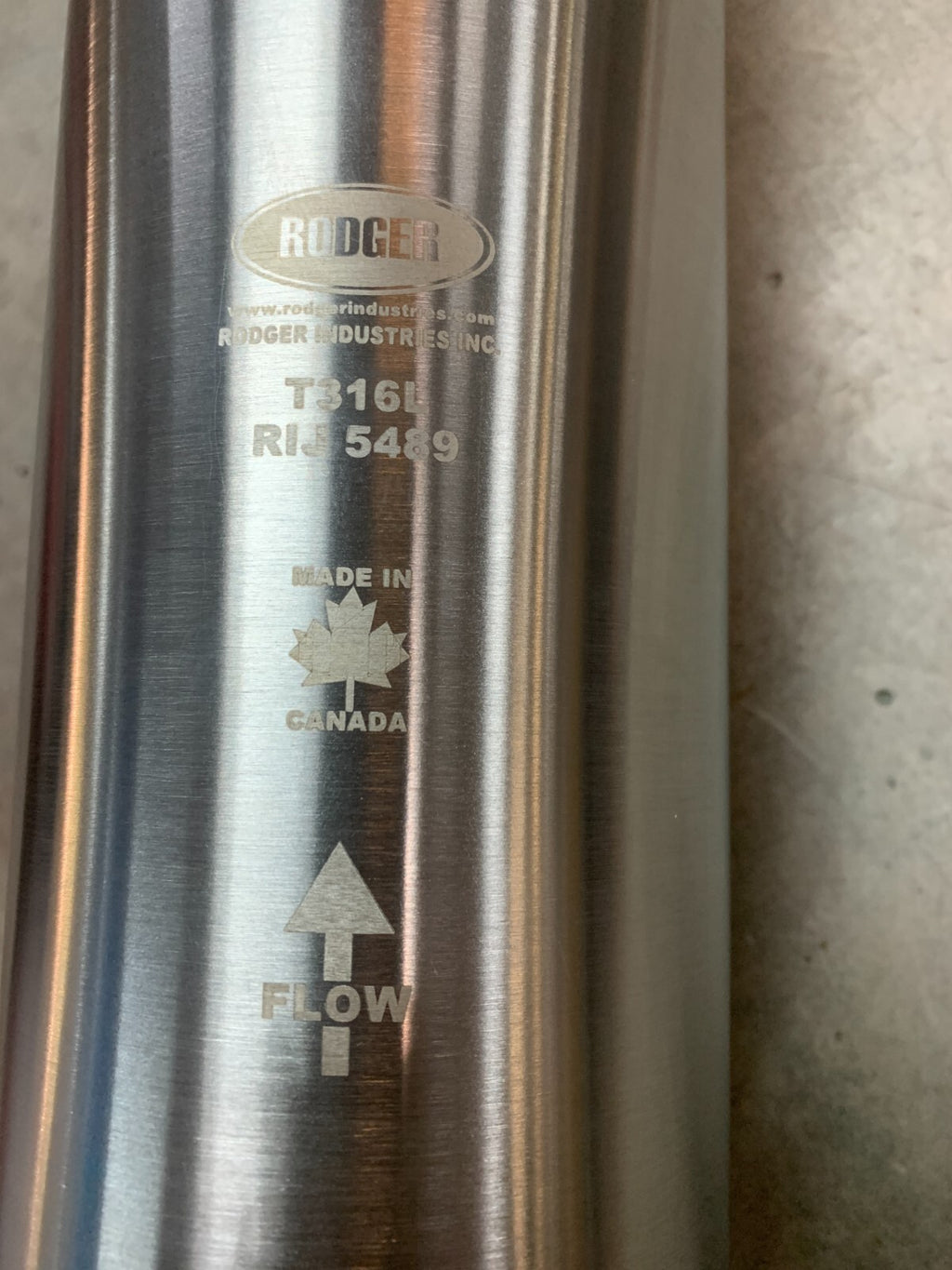 RODGER STAINLESS STEEL 4" PIPE W TRI CLAMP ENDS TRI-CLOVER W/3 TRI-CLAMP T316L