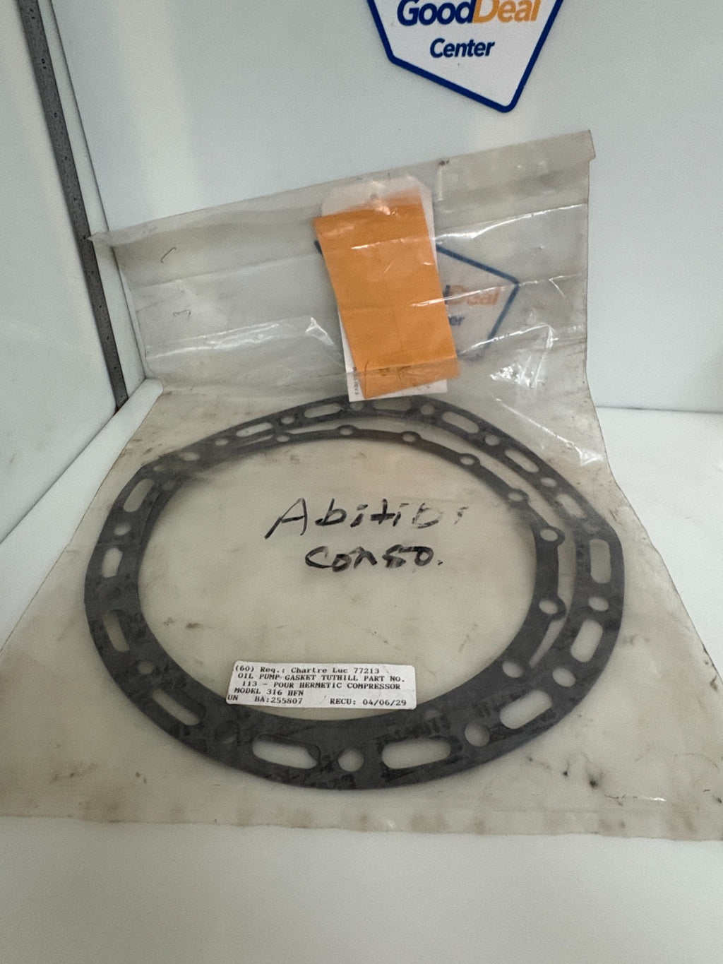 TUTHILL FOR COMPRESSOR 316HFN OIL GASKET #113 KIT0