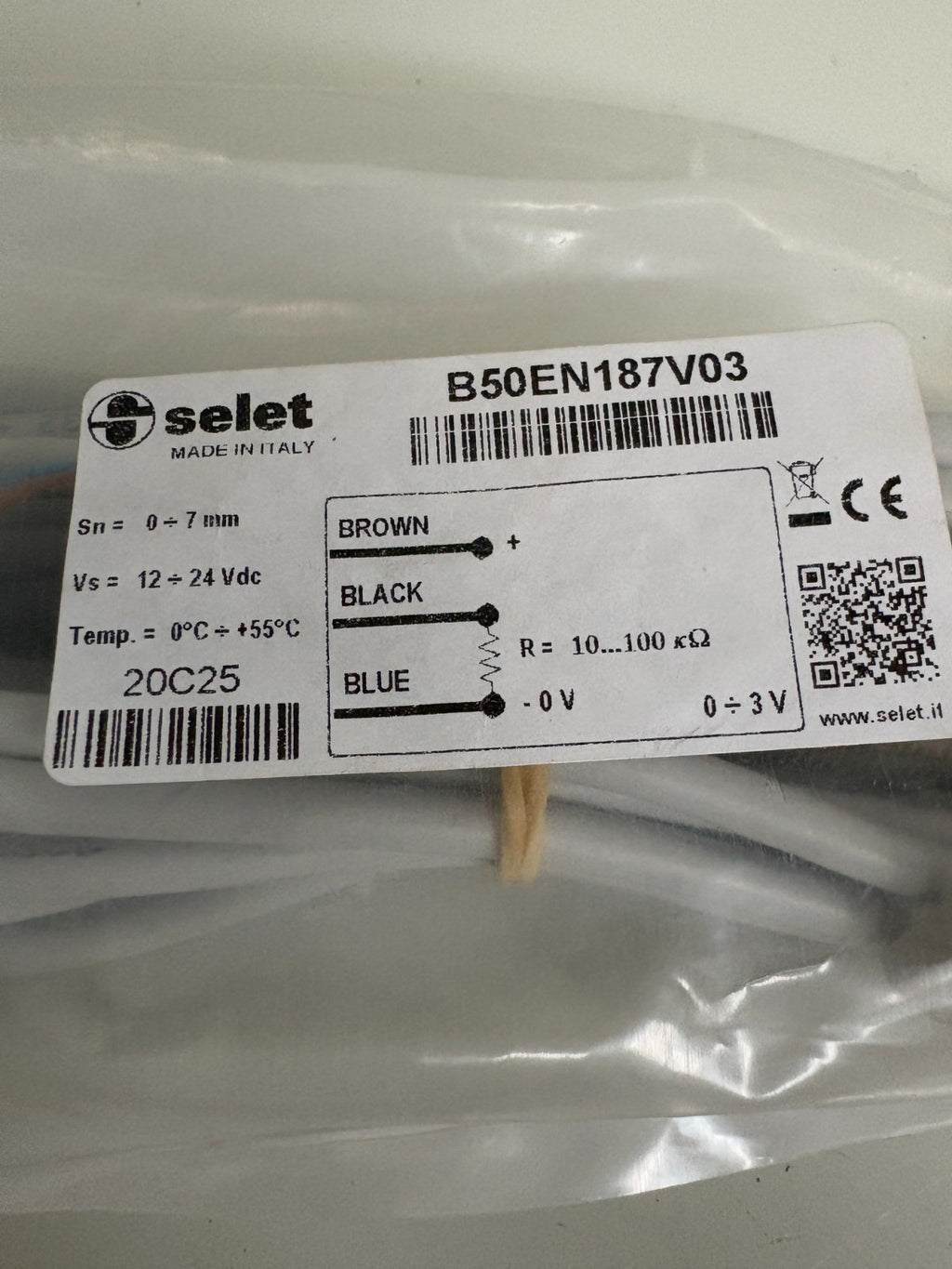 SELET PROXIMITY SWITCH B50EN187V03