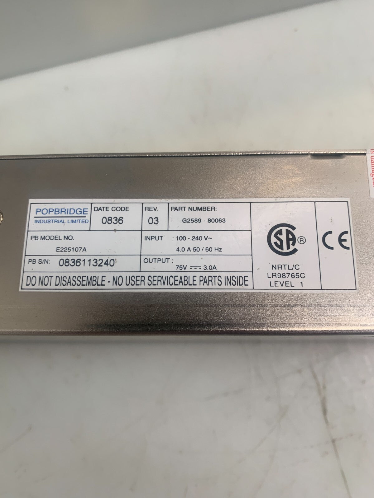 POPBRIDGE AGILENT  Turbo Power Supply  G1946-80063