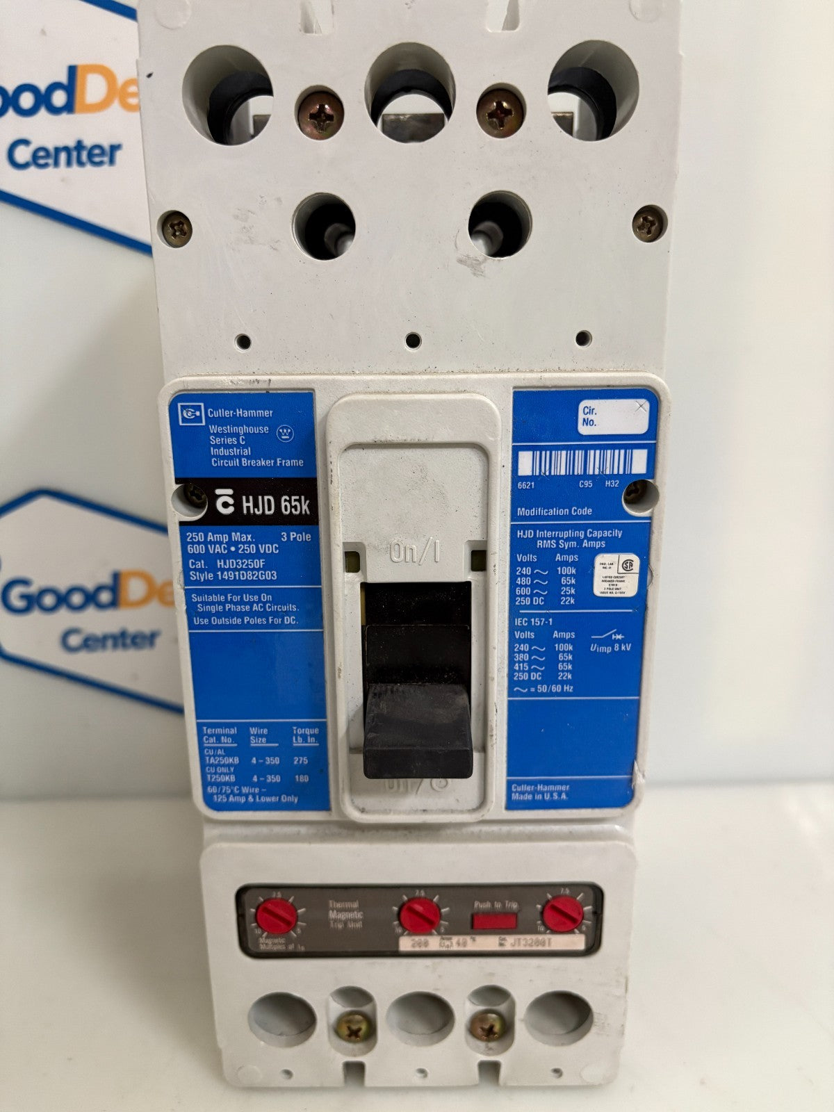 EATON CUTLER HAMMER 250 AMP HJD3250F