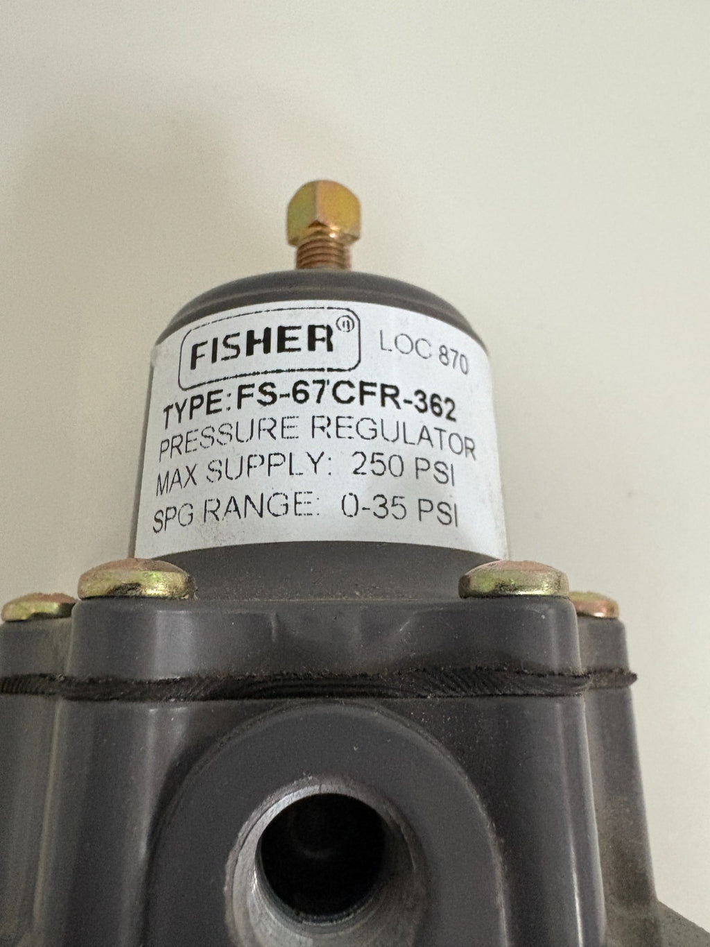 FISHER PRESSURE REGULATOR FS-67CFR-3621