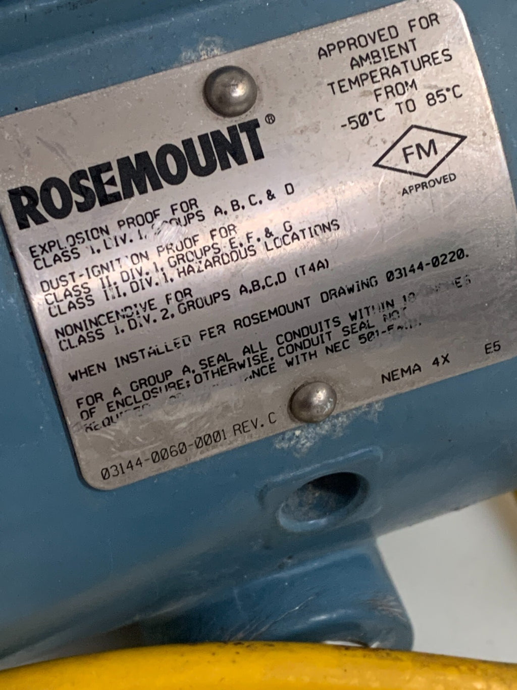 ROSEMOUNT SMART FAMILY TEMPERATURE TRANSMITTER 3144 D1E5 W/ TEMPERATURE PROBE2