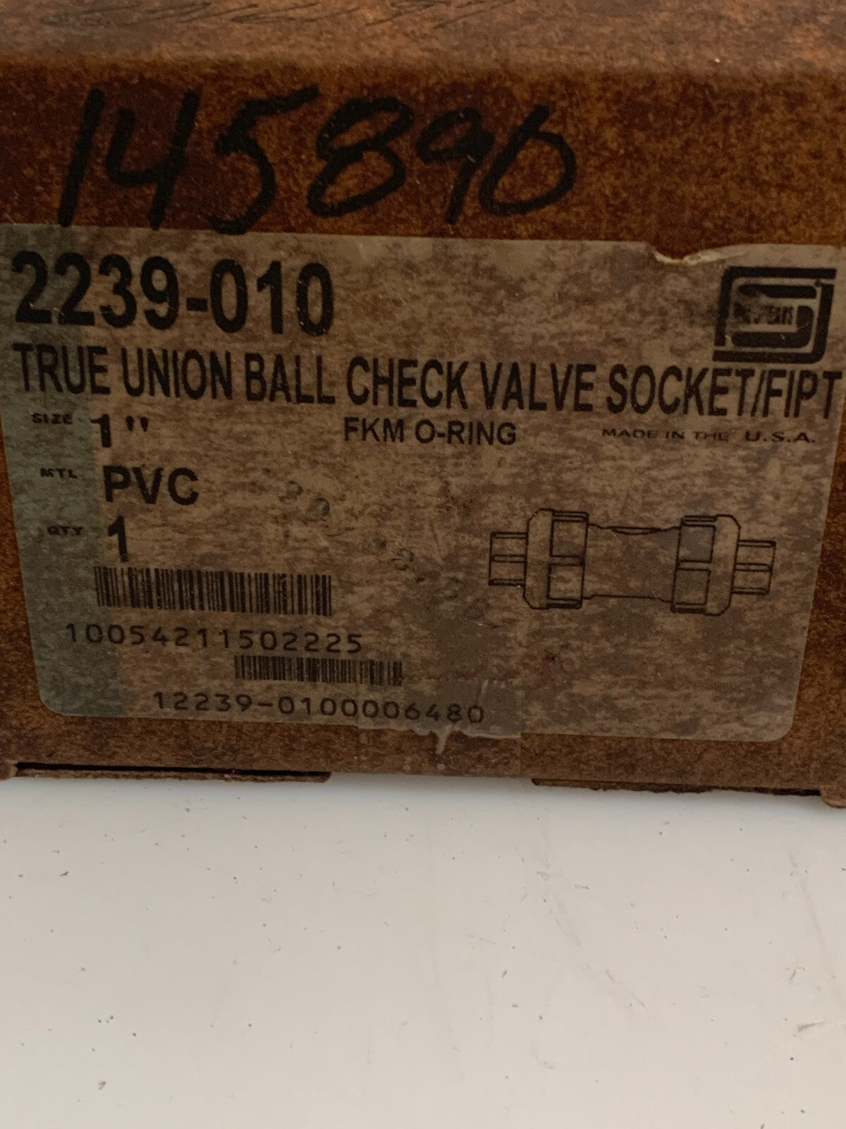 Lot of 2 spears True 1" Union Check Valve 2293-010